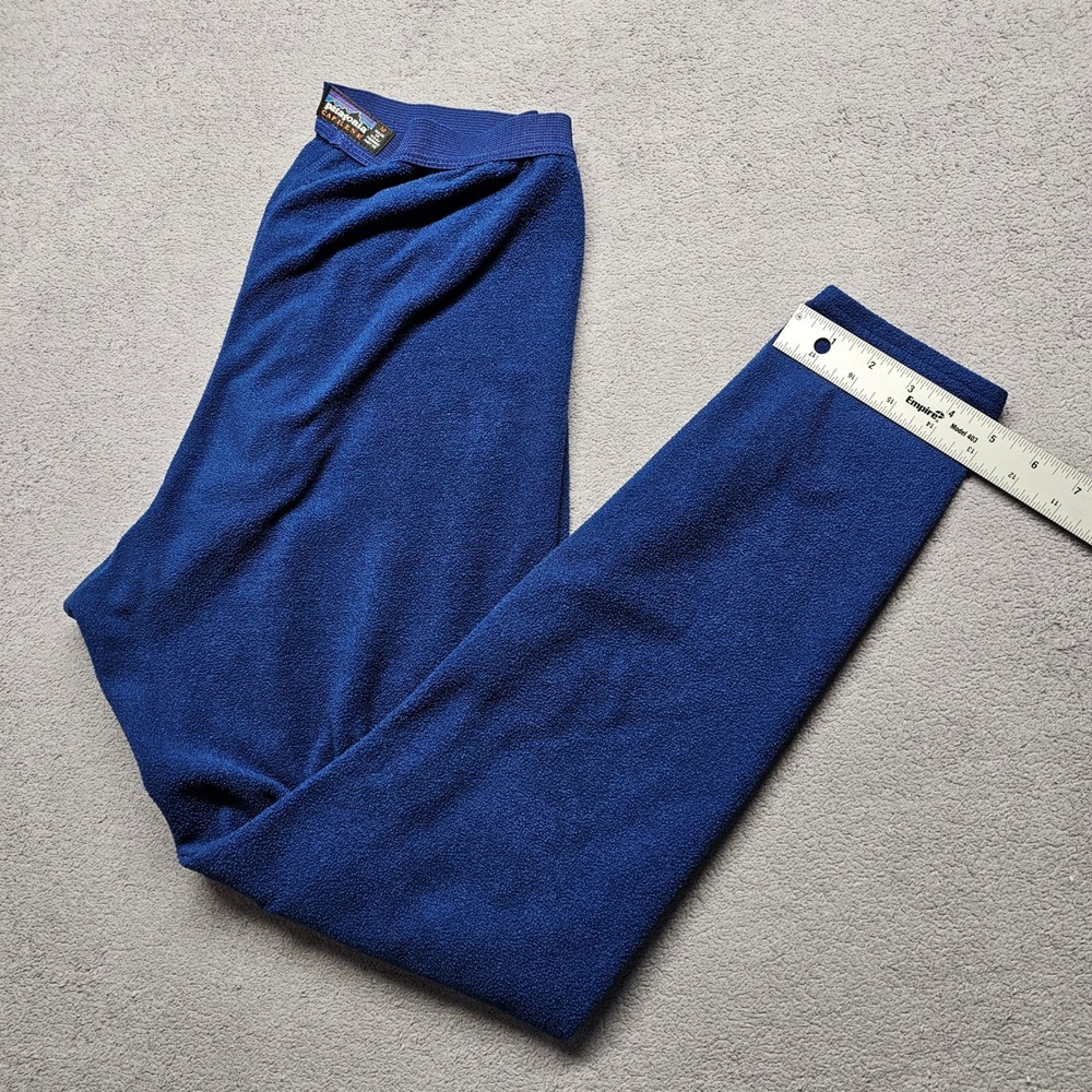 Patagonia‎ Capilene Mens Medium Blue Fleece Base Layer Thermal Pants Outdoor - Picture 9 of 11